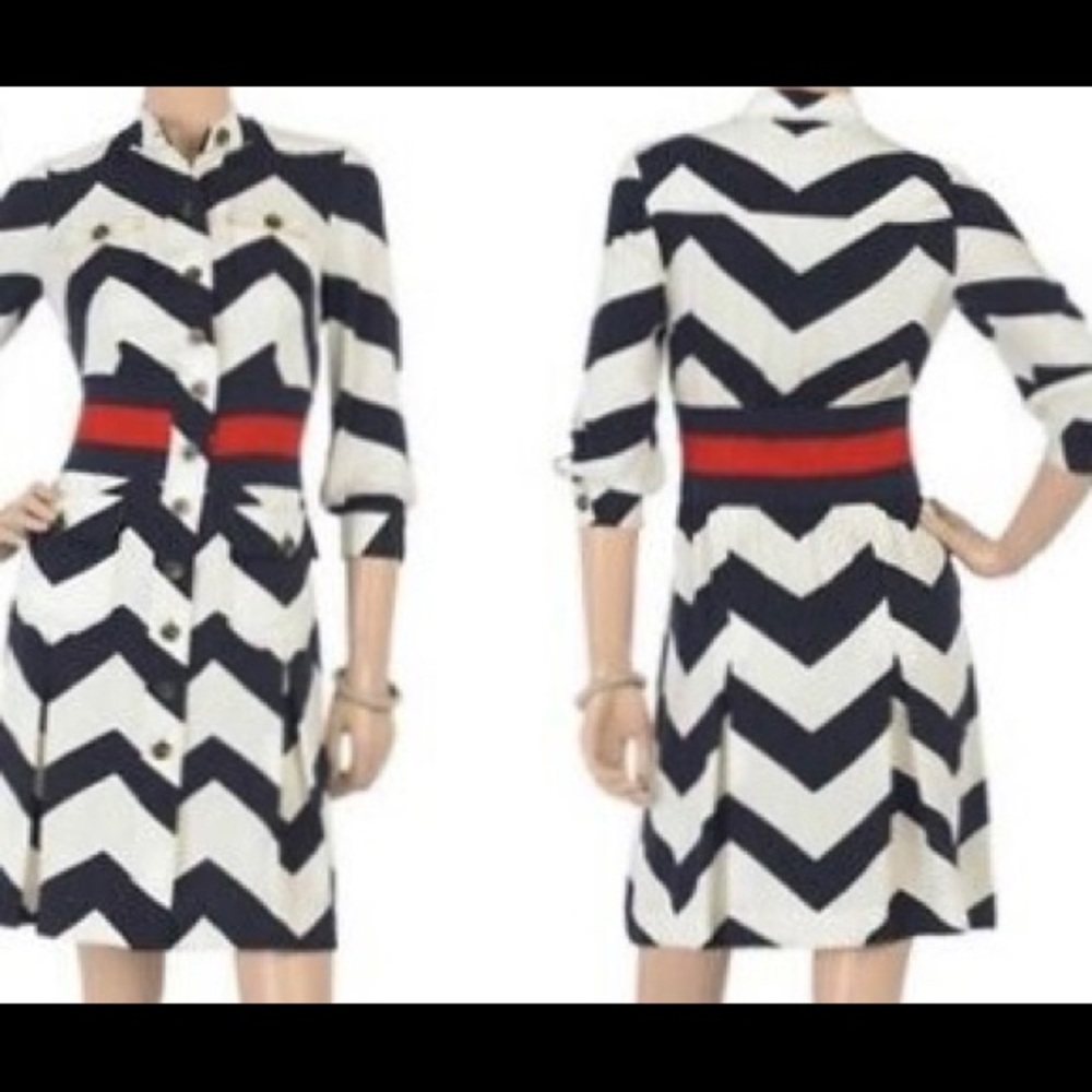 DIANE von FURSTENBERG BlueWhite&Red AlondraDress